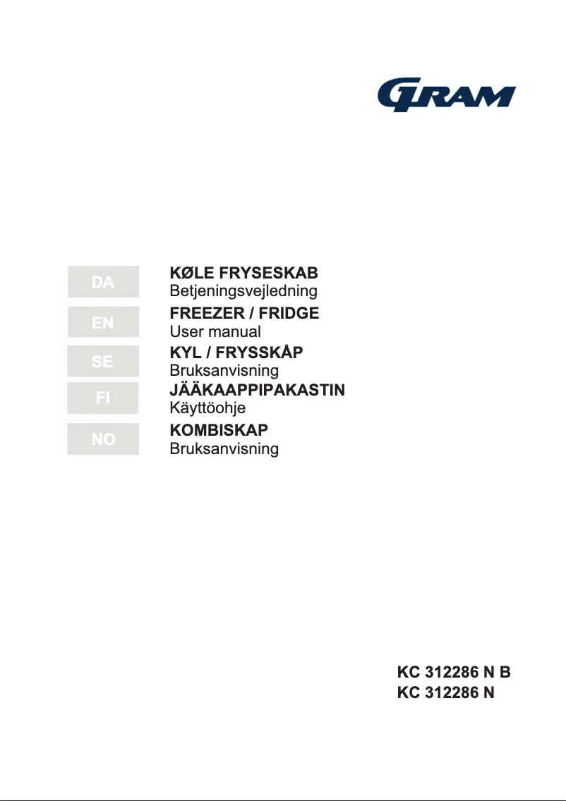 Page 1 of the manual User Manual Gram KC 312286 N