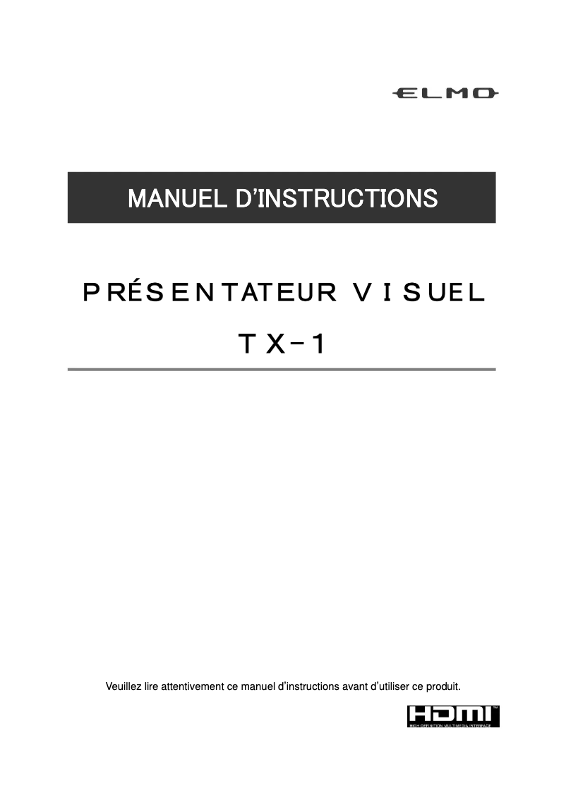 Image de la première page du manuel de l'appareil TT-L1