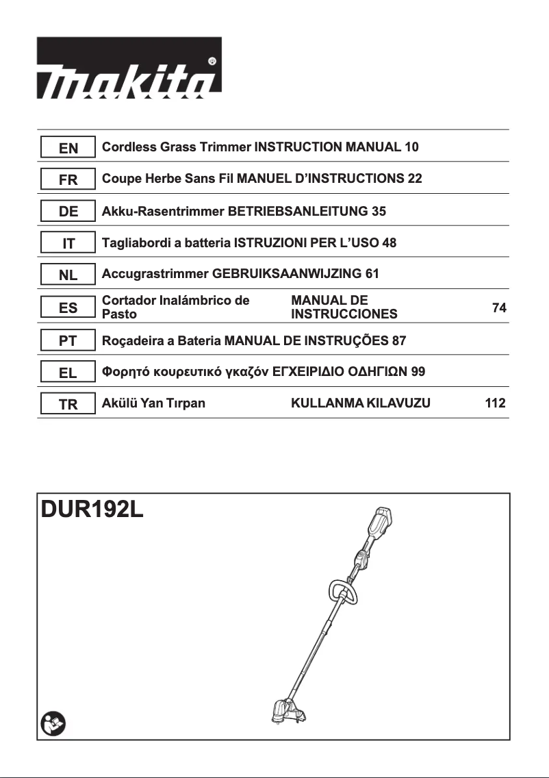 Page 1 of the manual User Manual Makita DUR192L