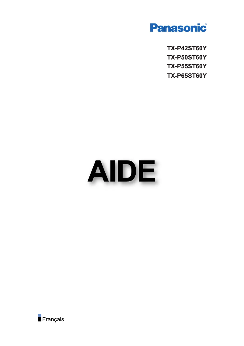 Page 1 of the manual User Manual Panasonic TX-P50ST60Y