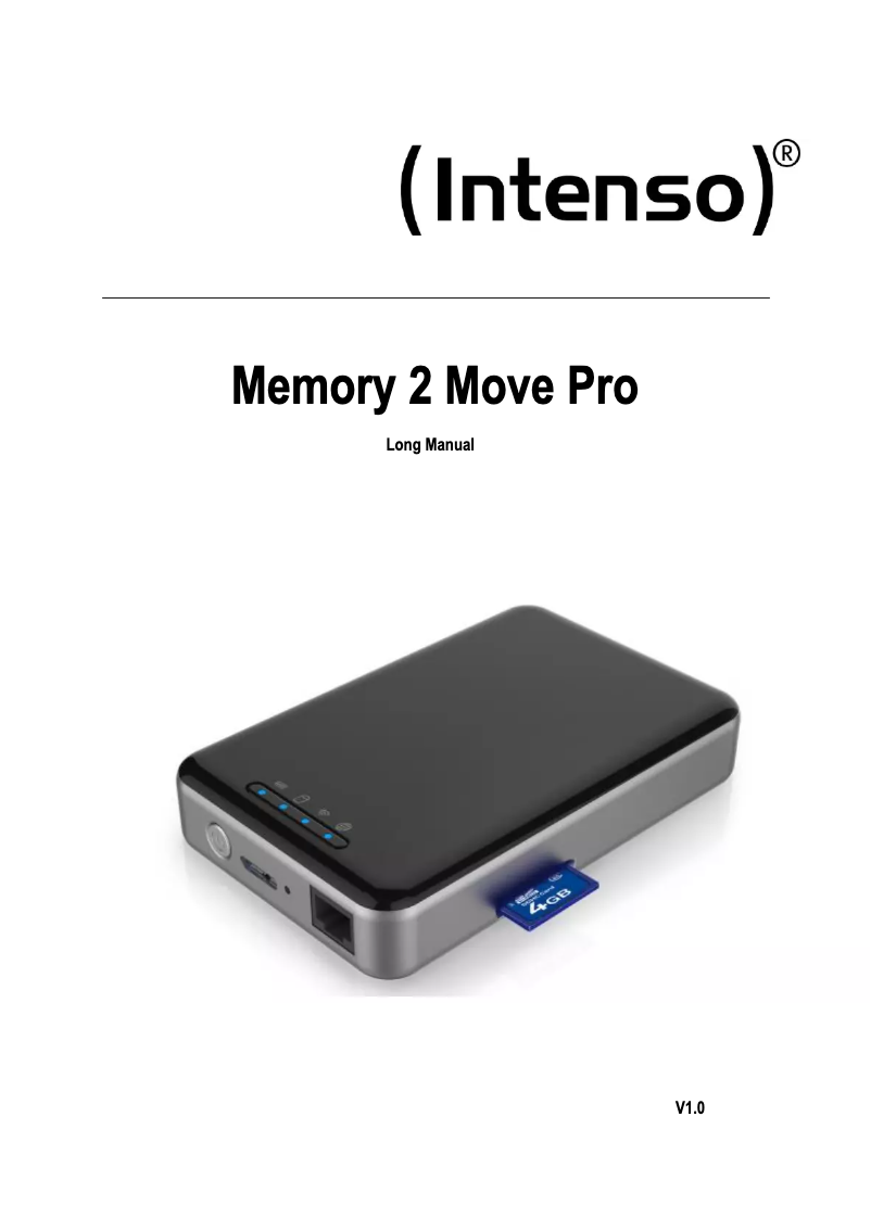 First page image of the manual for 2.5 Memory 2 Move Pro