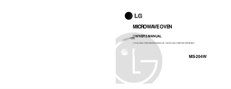 Page 1 of the manual User Manual LG MS-204W