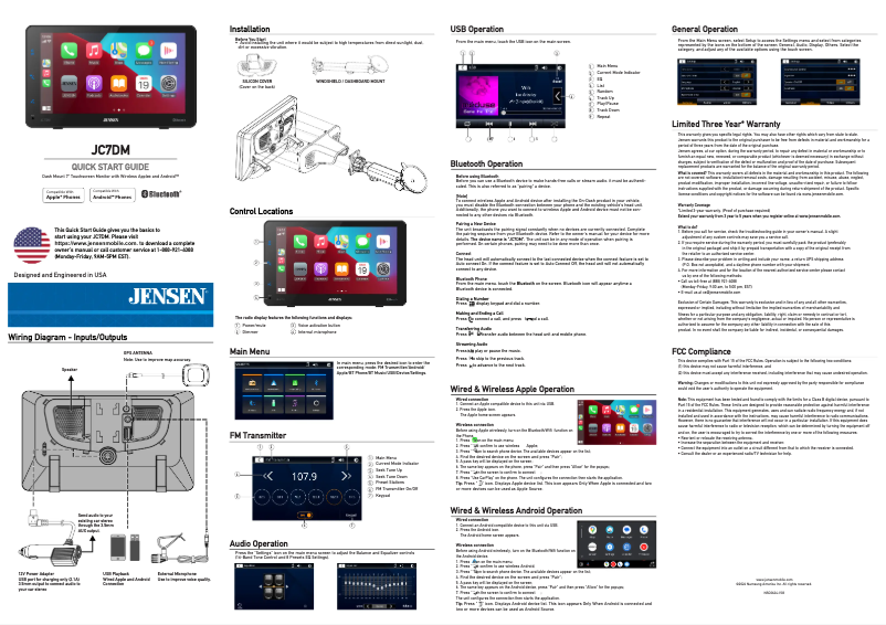 First page image of the manual for JC7DM