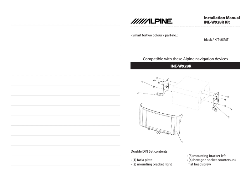 Page 1 of the manual User Manual Alpine KIT-8SMT