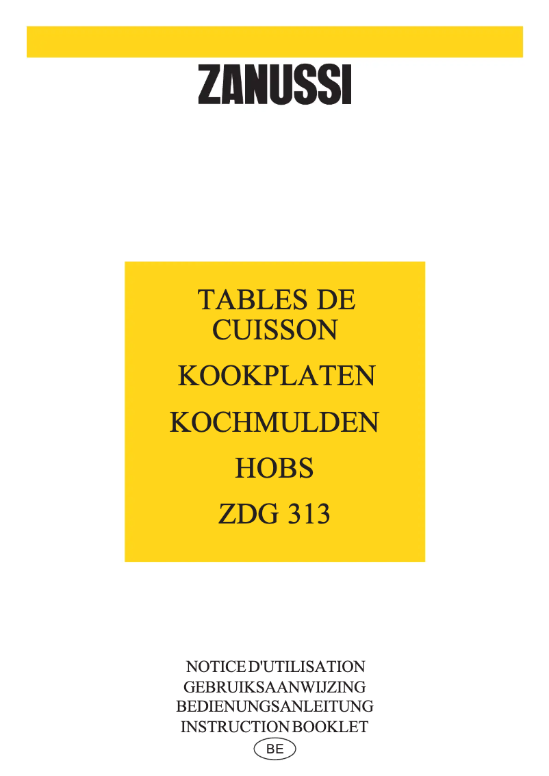 First page image of the manual for ZDG 313 X