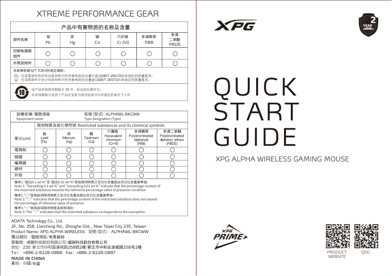 First page image of the manual for Alpha Wireless