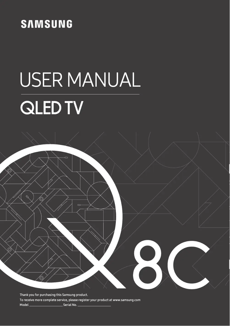 Page 1 of the manual User Manual Samsung QE65Q8CNAT