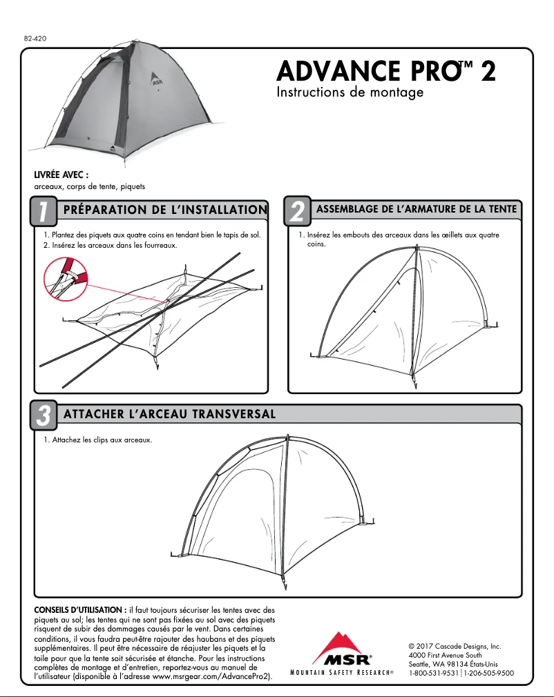 Page 1 of the manual User Manual MSR Advance Pro 2