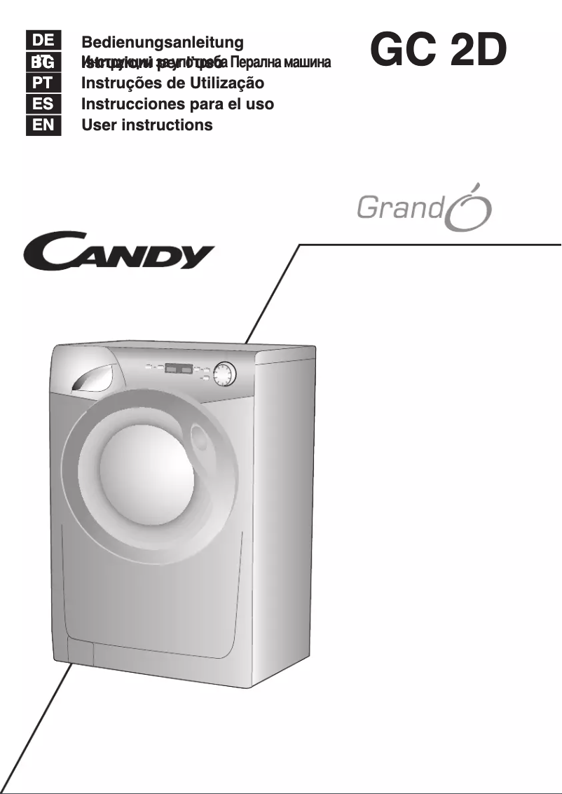 Page 1 of the manual User Manual Candy GC 1292D2-S