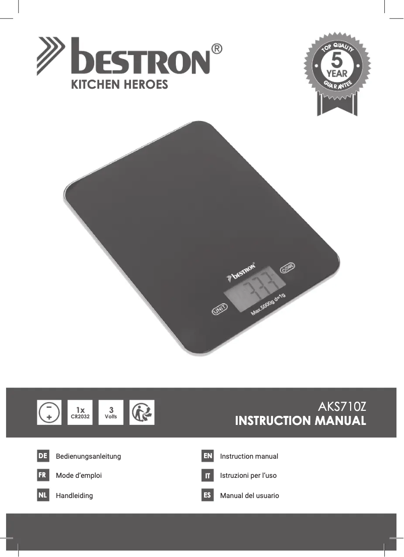 First page image of the manual for AKS710Z