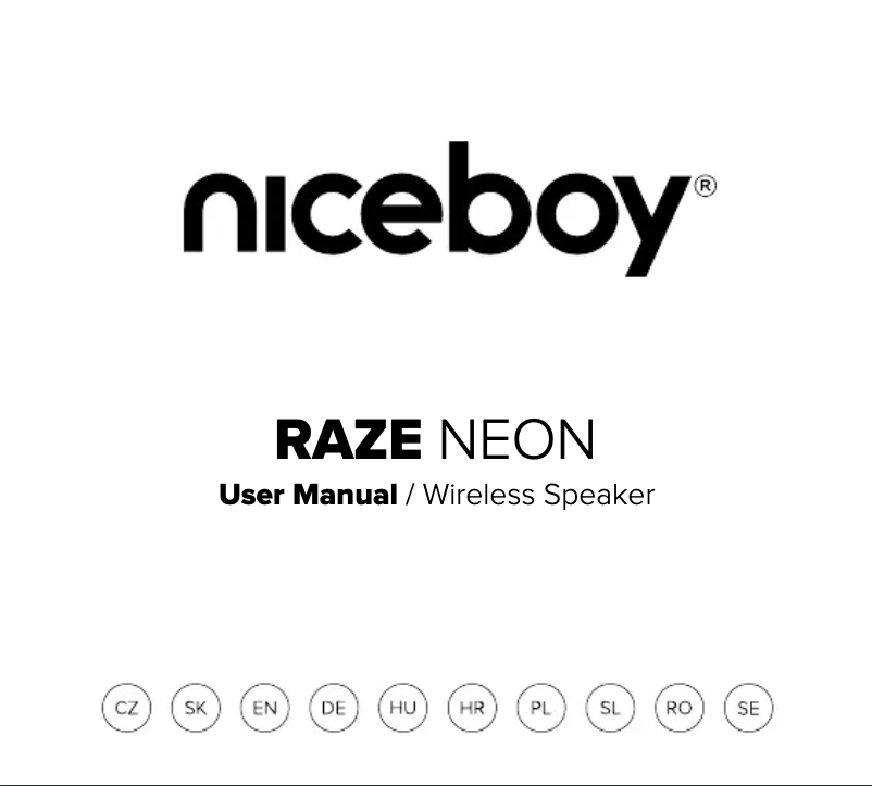 Page 1 of the manual User Manual Niceboy RAZE Neon