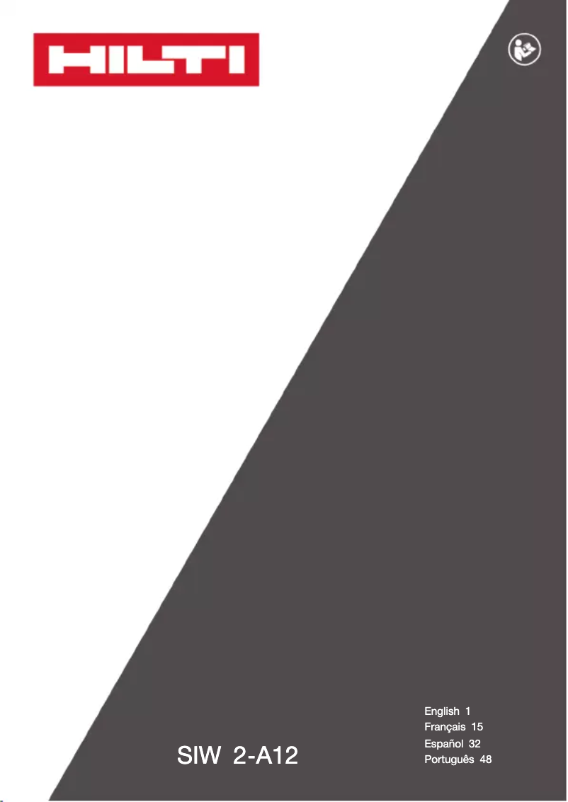 Page 1 of the manual User Manual Hilti SIW 2-A12