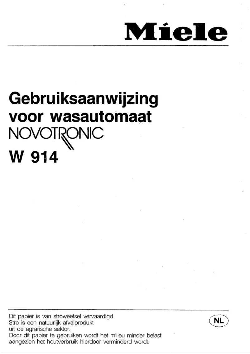 First page image of the manual for W 914