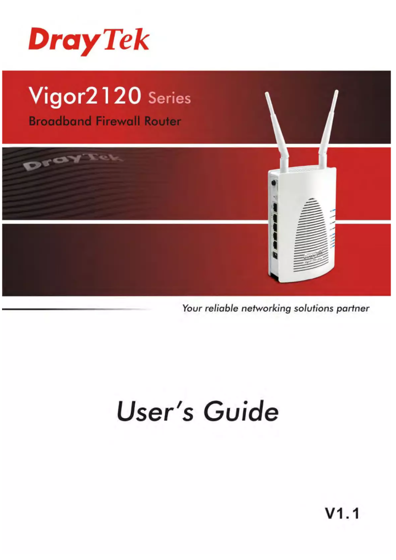 Page 1 of the manual User Manual Draytek Vigor2120n-plus
