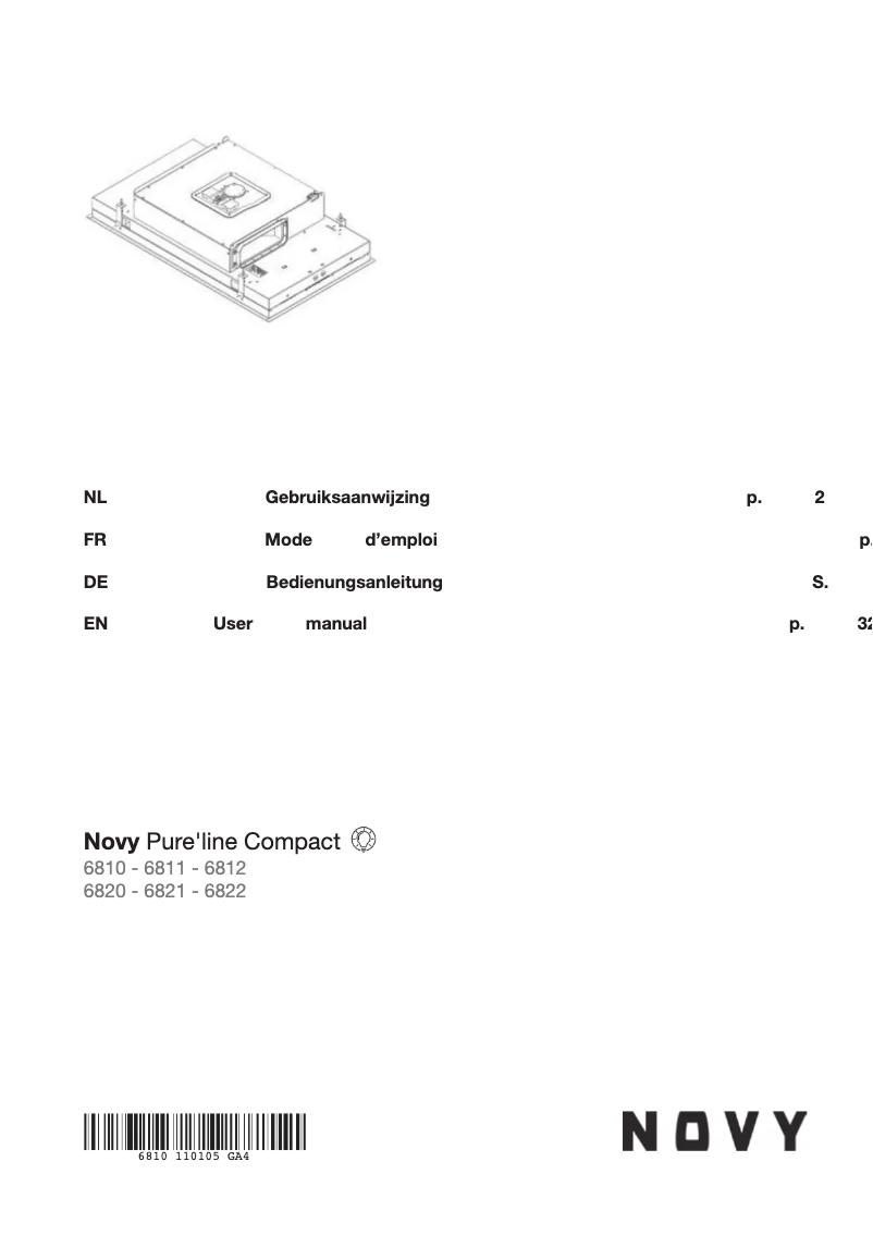 Page 1 of the manual User Manual Novy Pure'line Compact 6822