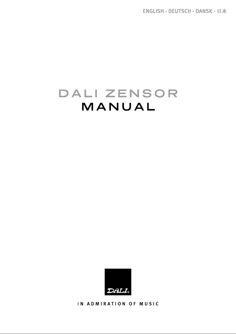 First page image of the manual for Zensor