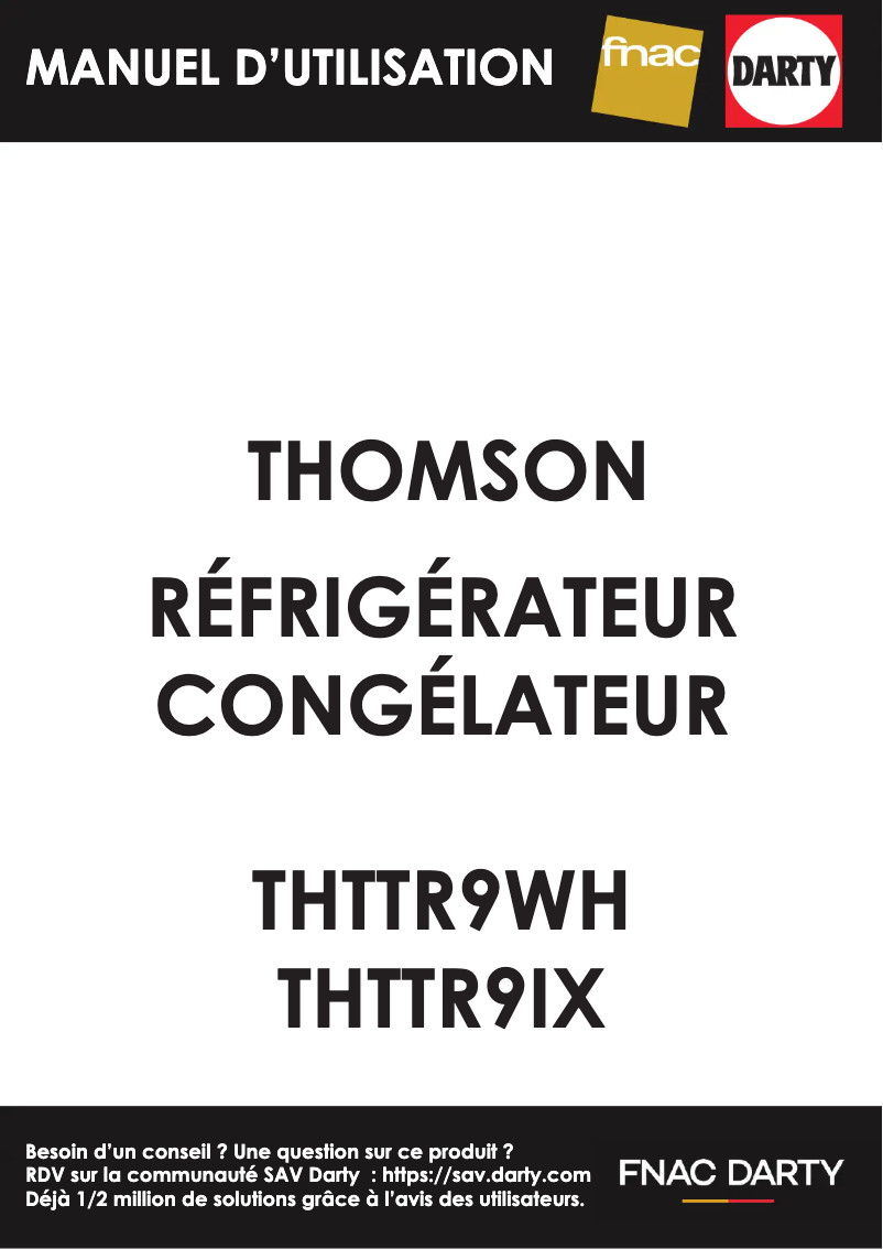 First page image of the manual for THTTR9IX