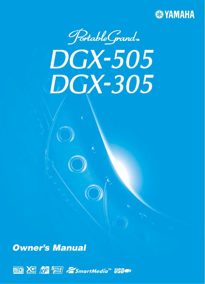 Page 1 of the manual User Manual Yamaha PortableGrand DGX-305