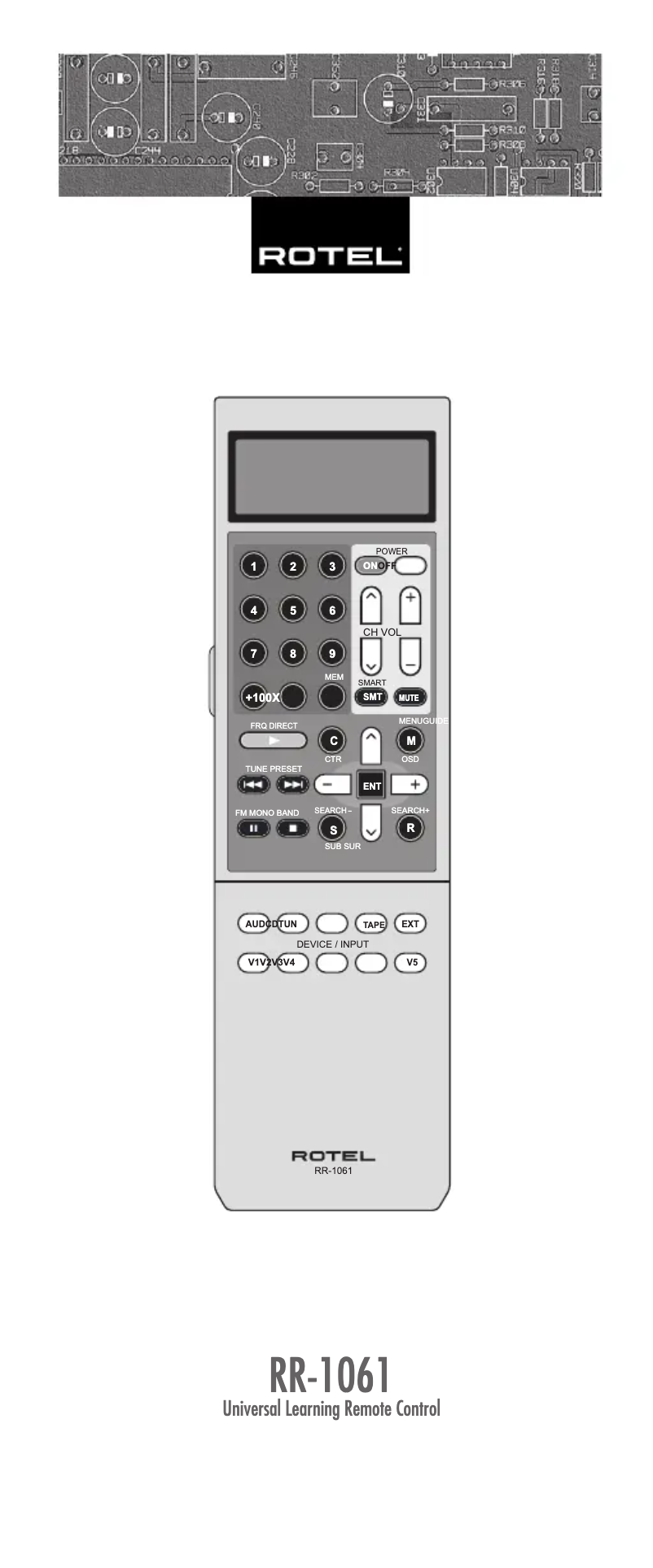 Page 1 de la notice Manuel utilisateur Rotel RR-1061