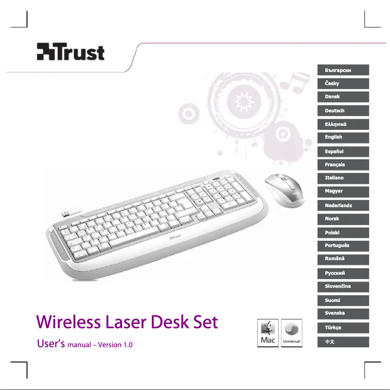 Page 1 of the manual User Manual Trust Laser Desk for Mac