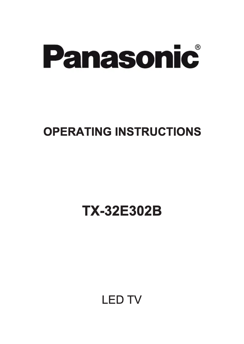 First page image of the manual for Viera TX-32E302B