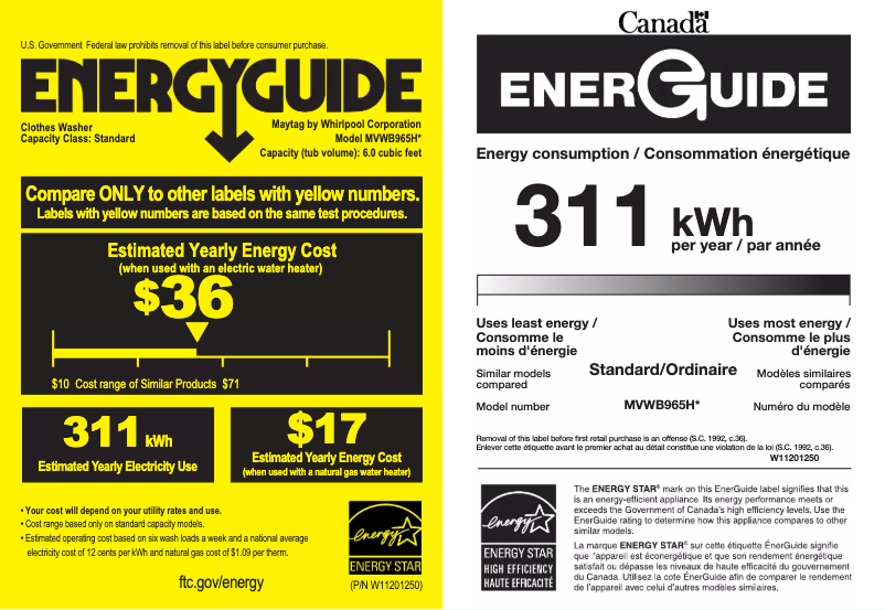 First page image of the manual for MVWB965HC