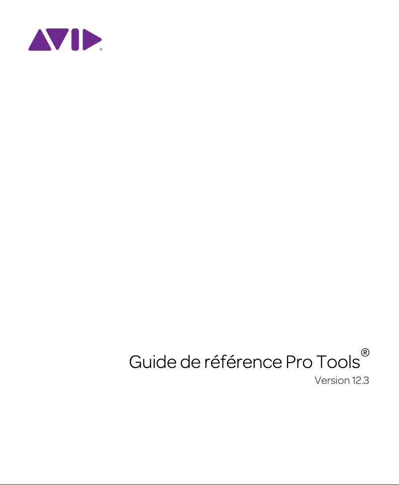 First page image of the manual for Pro Tools 12.3