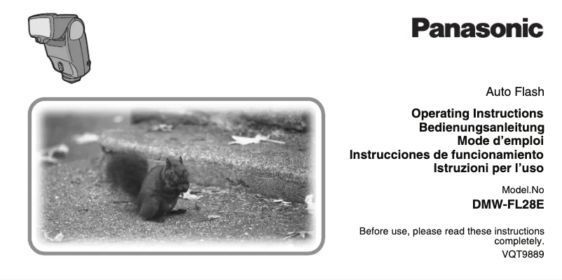 First page image of the manual for DMW-FL28E