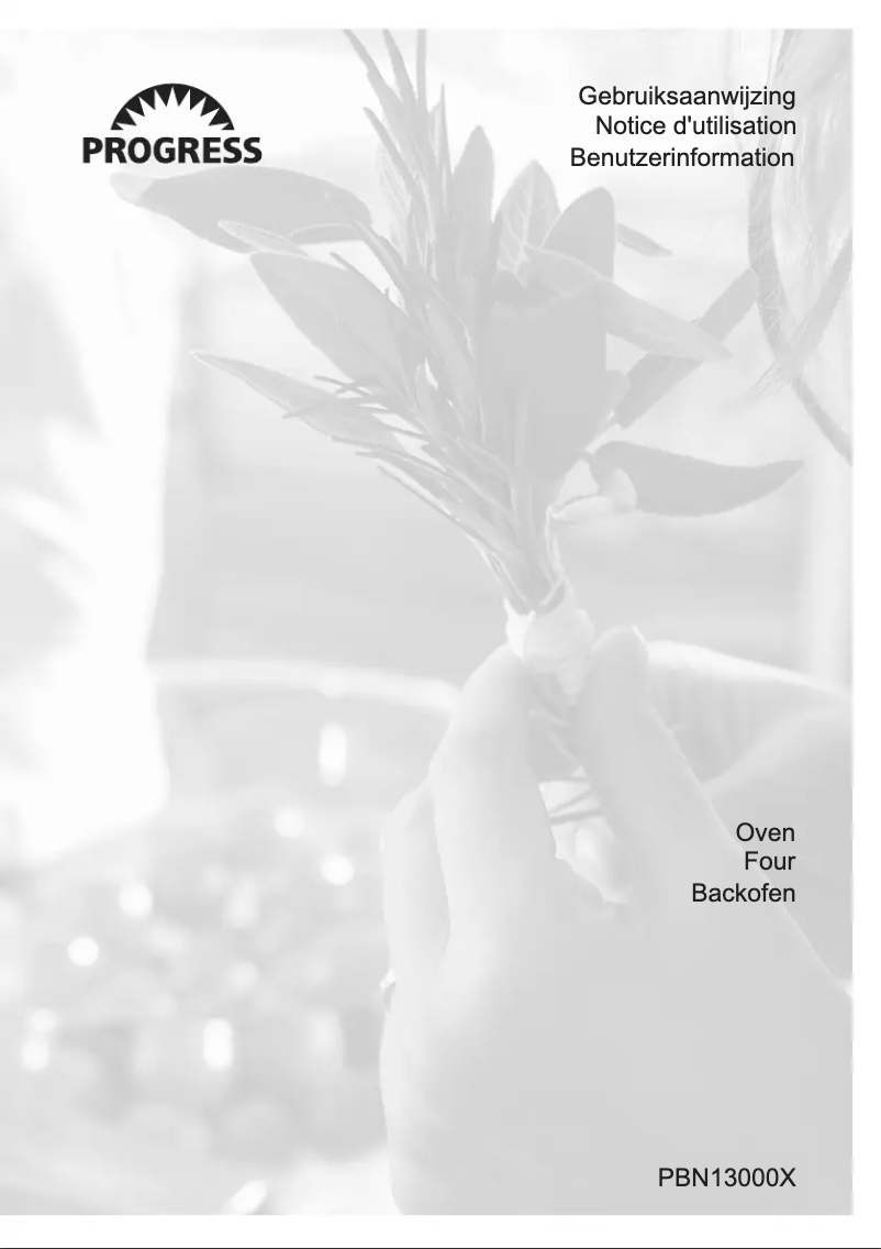 Page 1 of the manual User Manual Progress PBN13000X