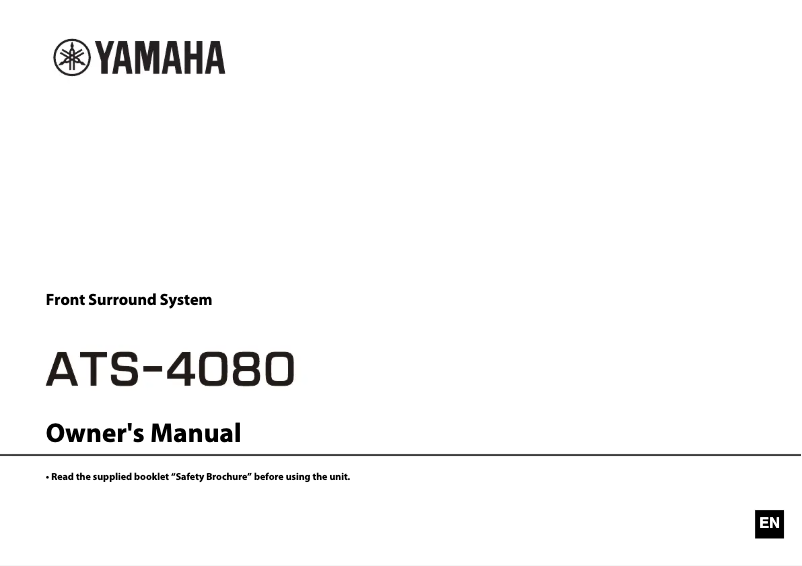 Page 1 of the manual User Manual Yamaha ATS-4080
