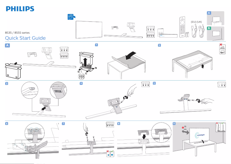 First page image of the manual for 65PUS8555