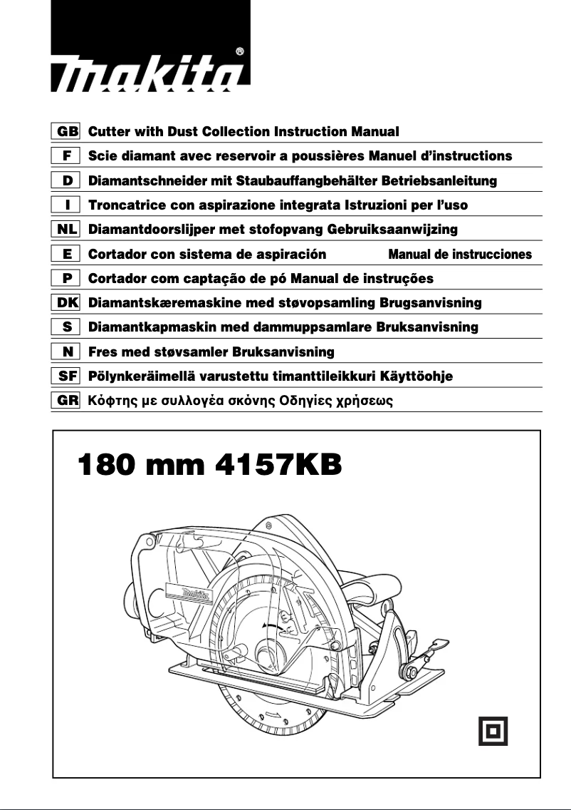 Page 1 of the manual User Manual Makita 4157KB