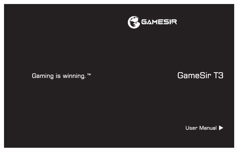 Page 1 of the manual User Manual Gamesir T3