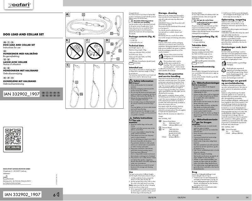 First page image of the manual for IAN 332902