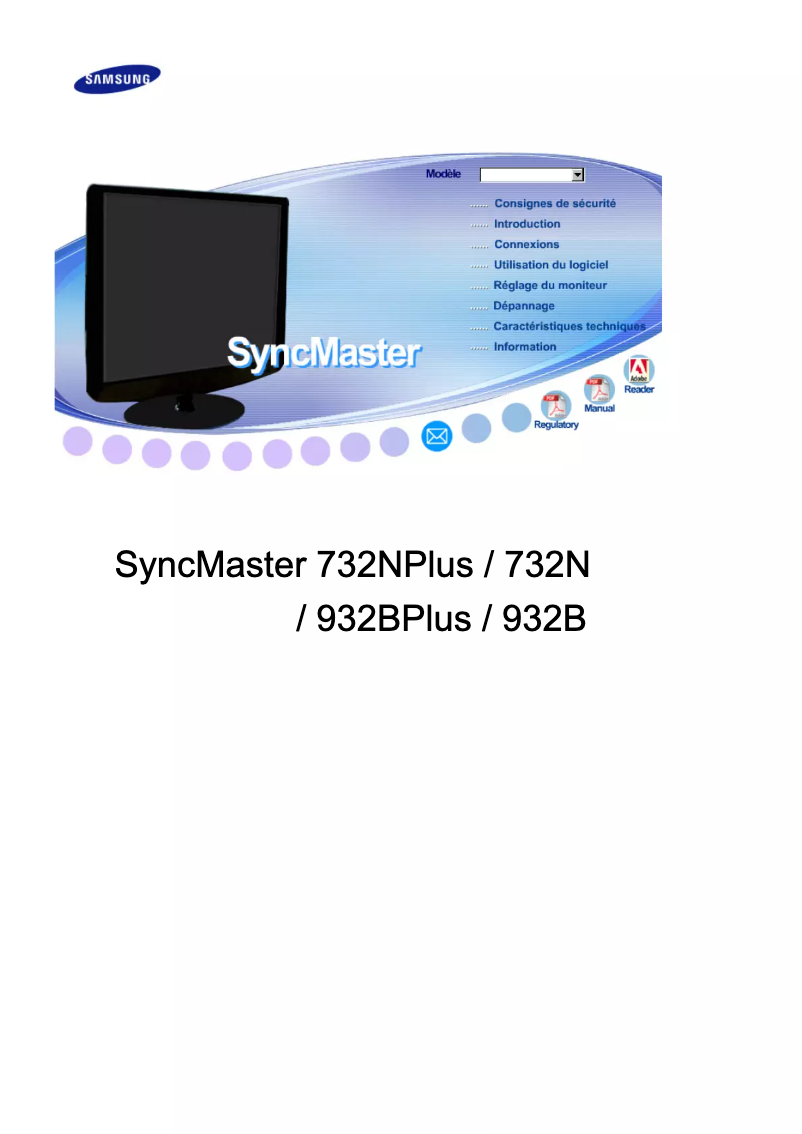 First page image of the manual for SyncMaster 732NPLUS