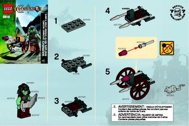 Page 1 of the manual User Manual Lego Castle 5618