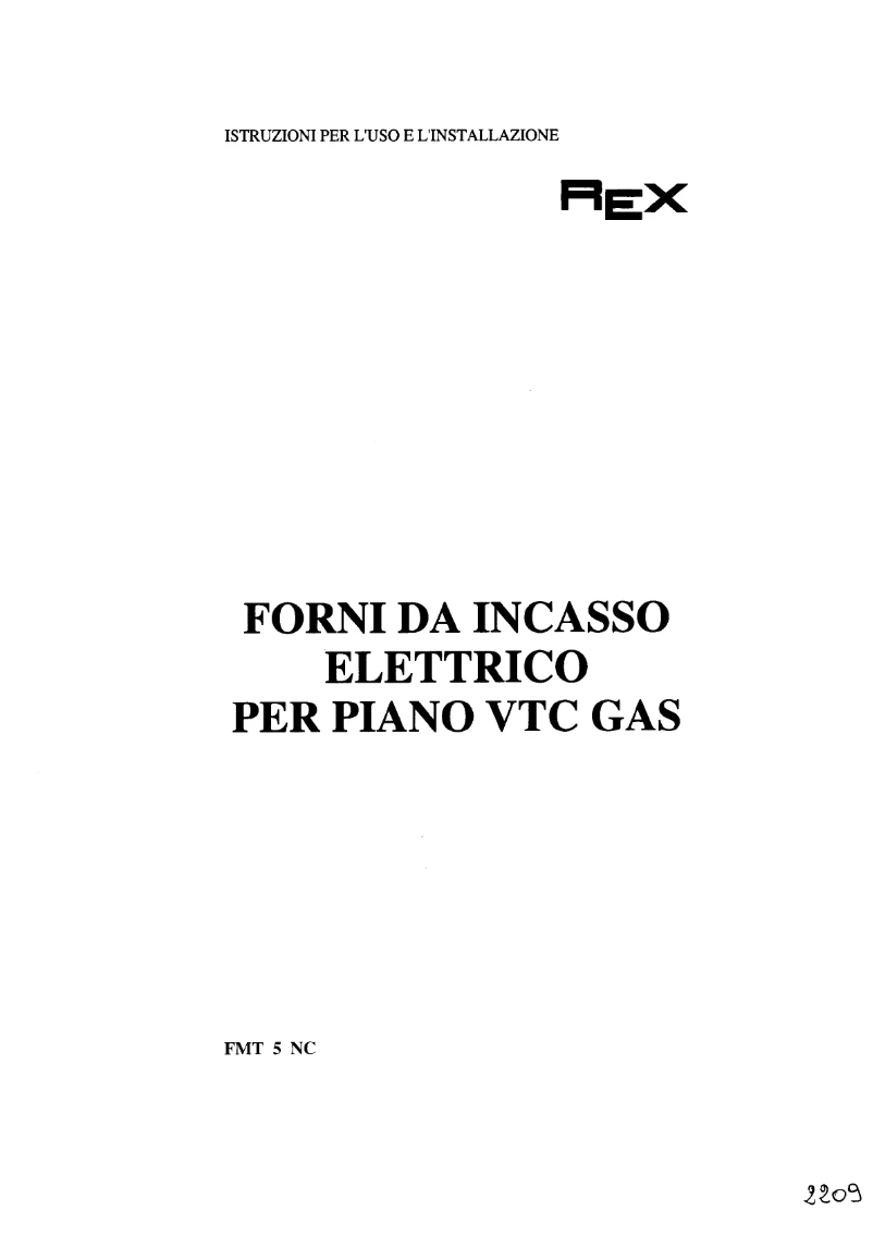 Page 1 of the manual User Manual Rex FMT5NC