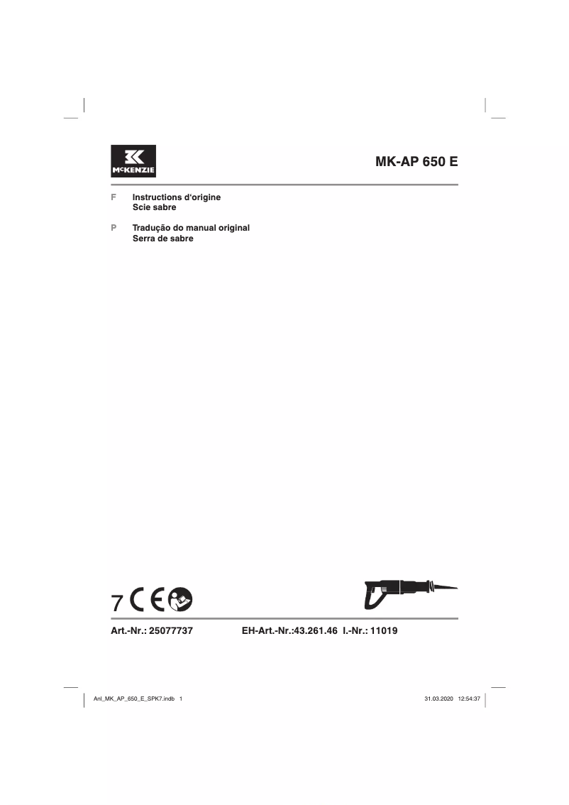 First page image of the manual for MK-AP 650 E