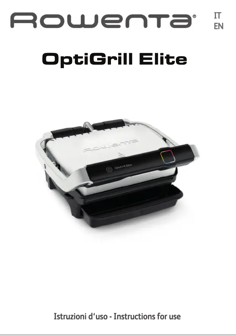 Image de la première page du manuel de l'appareil OptiGrill Elite GR750D21