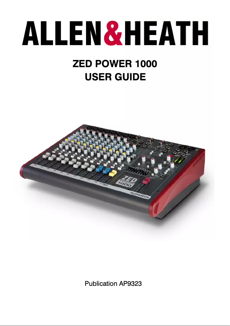 Image de la première page du manuel de l'appareil Zed Power 1000