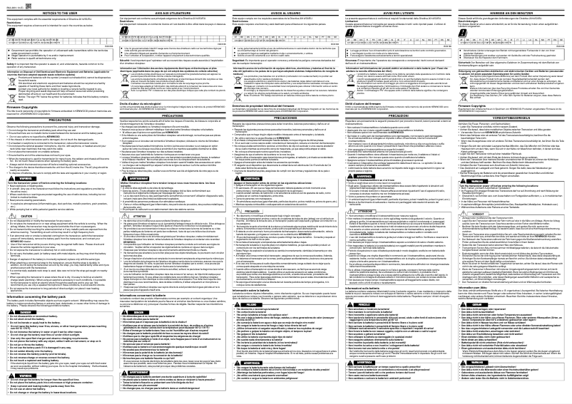 Page 1 of the manual Safety Instructions Kenwood NX-5200