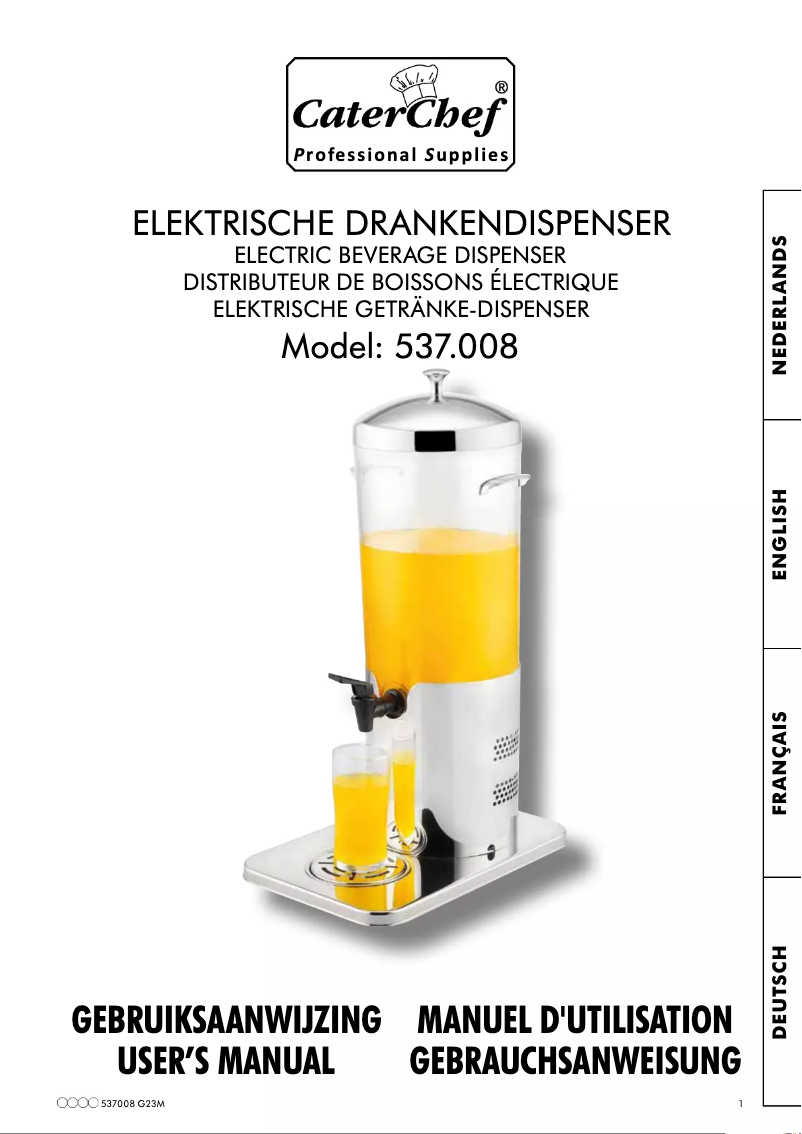 Page 1 of the manual User Manual Emga 537008