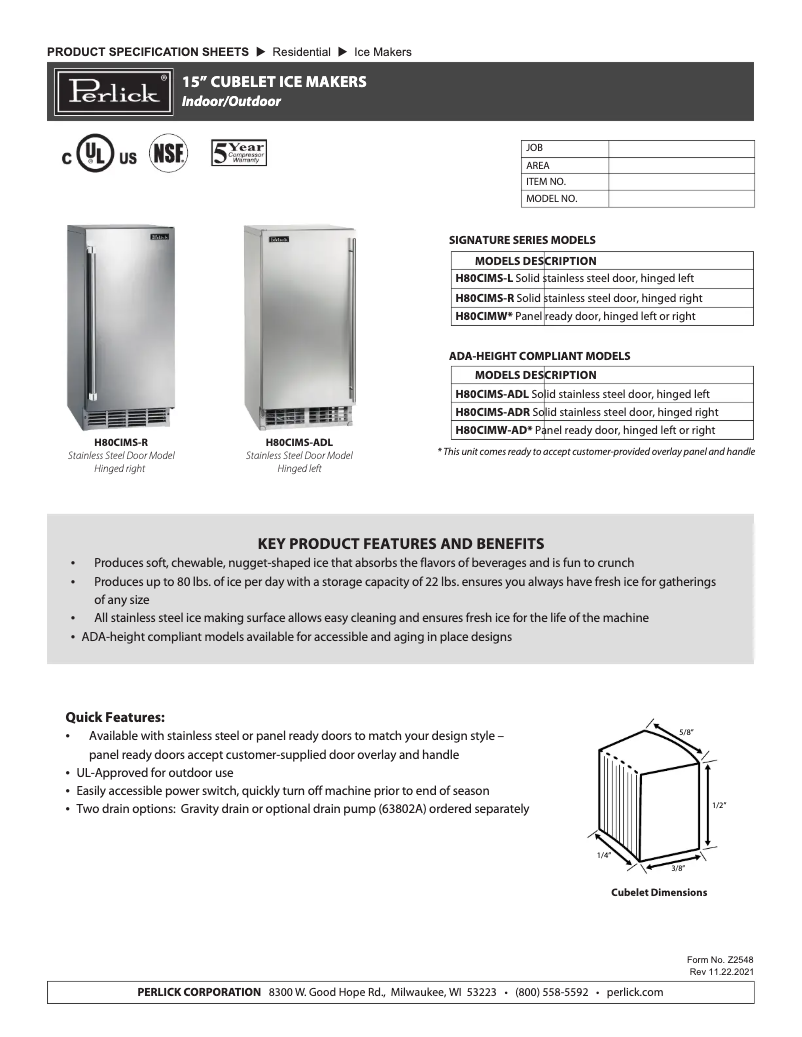First page image of the manual for H80CIMS-ADL