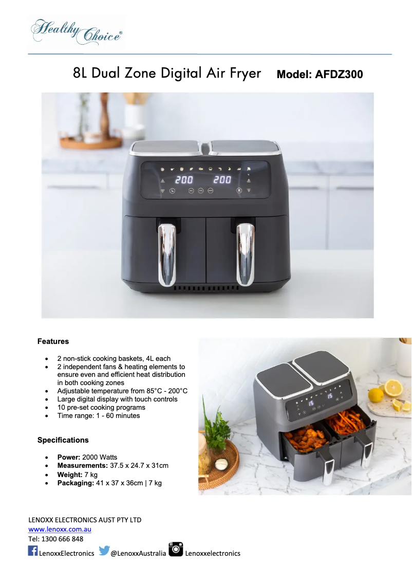 First page image of the manual for AFDZ300