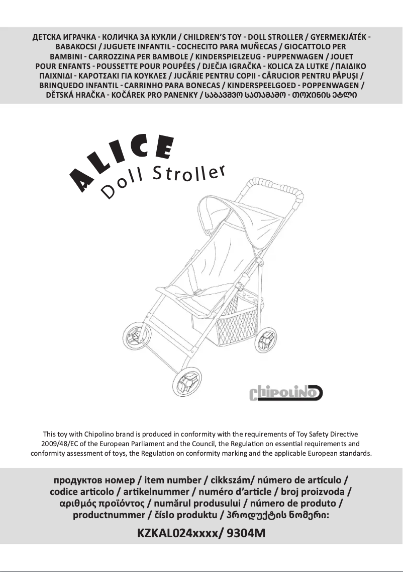 Page 1 of the manual User Manual Chipolino Alice