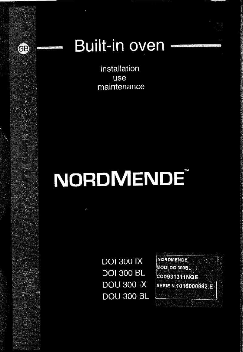 Page 1 of the manual User Manual Nordmende DOU300BL