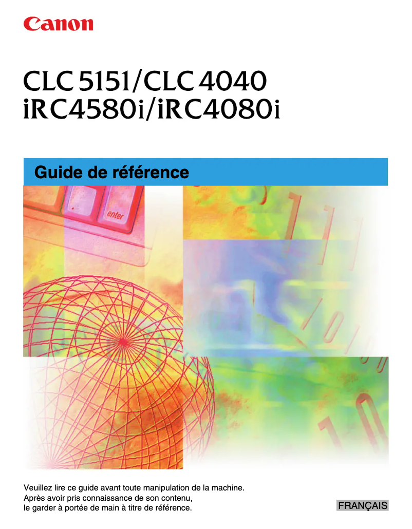 Page 1 of the manual User Manual Canon CLC4040