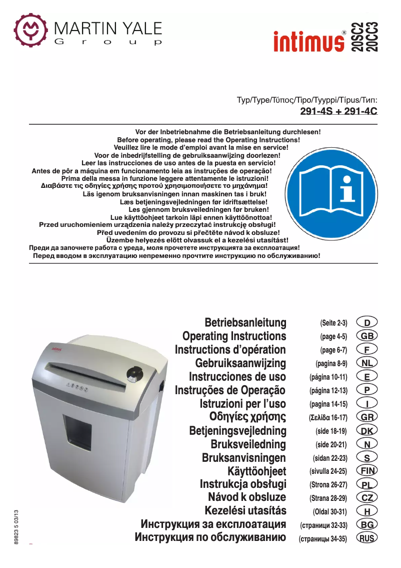 First page image of the manual for 20 SC2