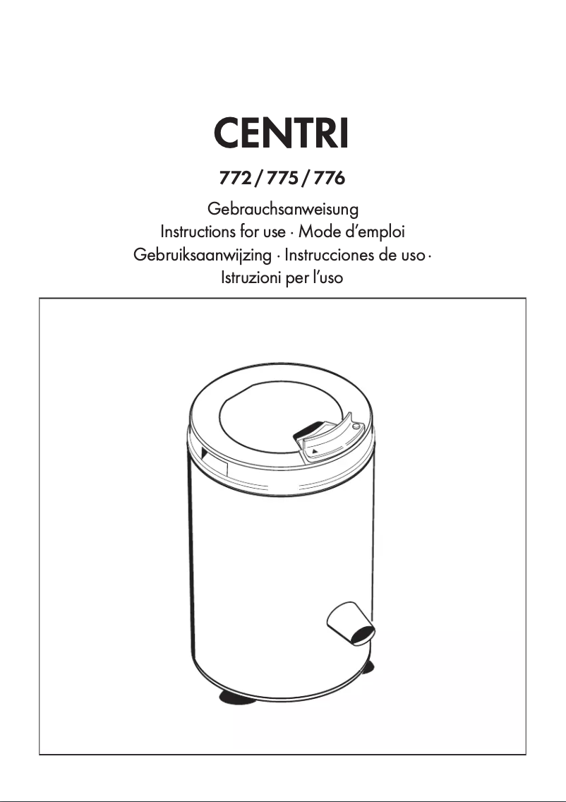 Page 1 of the manual User Manual Thomas 776SEK Inox