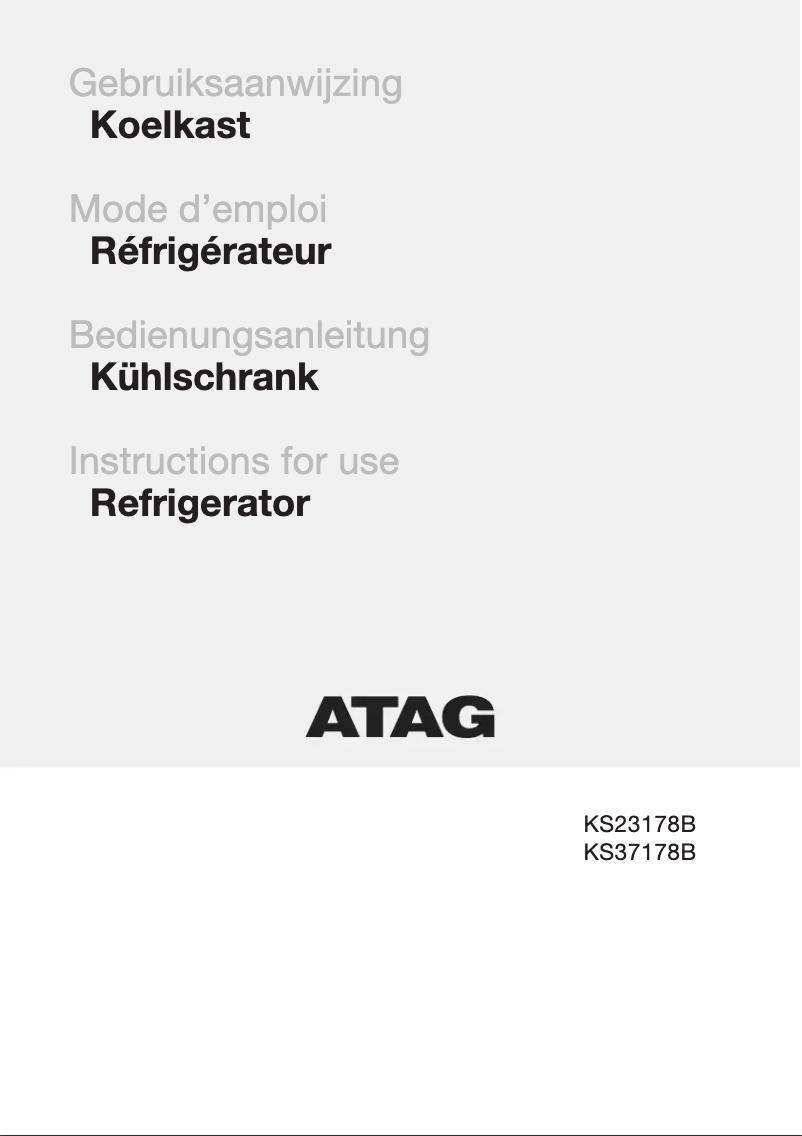 First page image of the manual for KS37178B